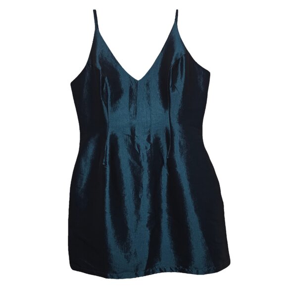 NWT Luxxel Teal Shimmer Mini Dress - Size Medium - Picture 5 of 6